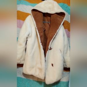 A genuine women's leather coat